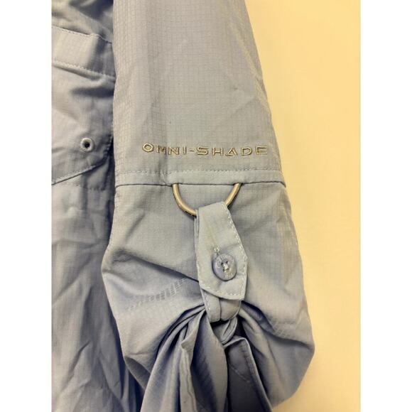 Columbia PFG Omni-Shade Long Sleeve Button Down Tops (Set of Two) Orange Blue - Picture 10 of 13